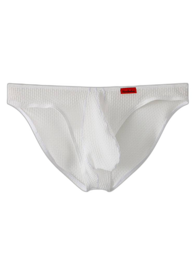 3 Pack Men's Ice Silk High-Elastic Breathable Briefs for Sports