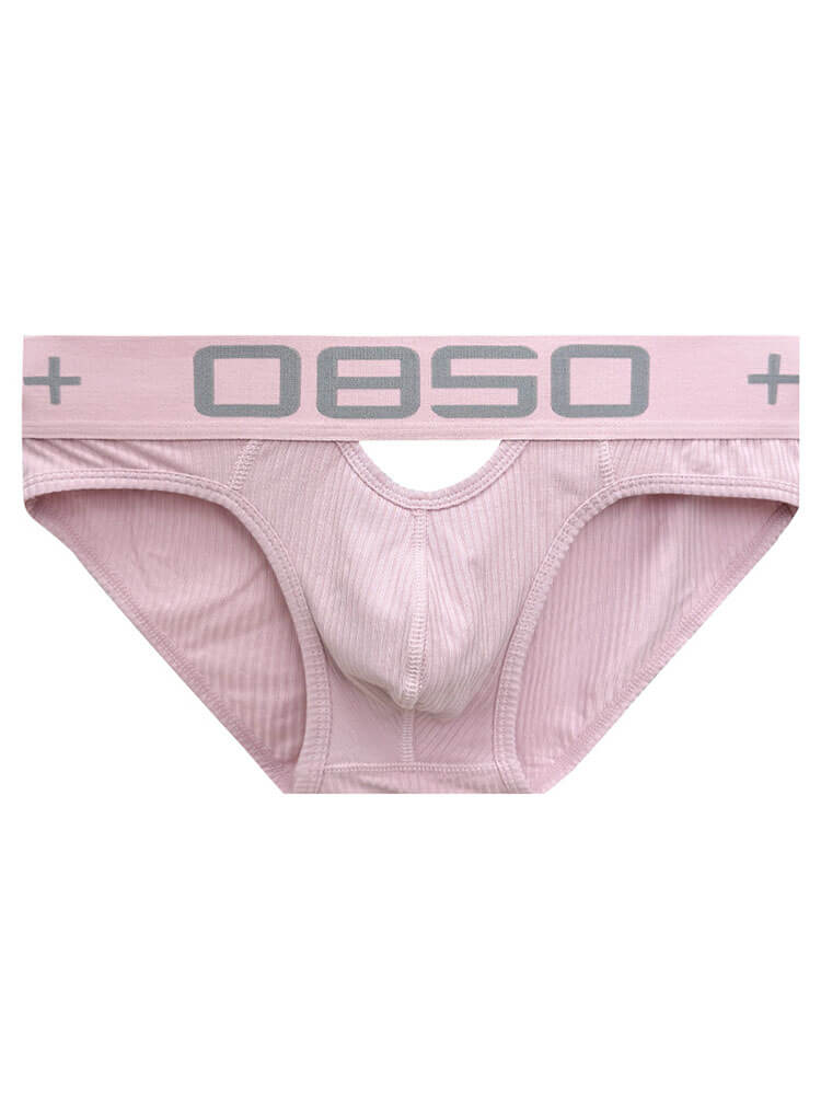 Men's Sexy Low-Rise Hollow Ribbed Briefs