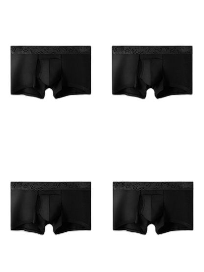 4 Pack Men’s Support Pouch Trunks With Functional Fly