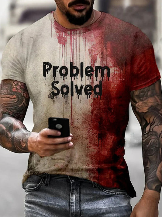 Men's Halloween Spooky Problem Solved T-Shirt