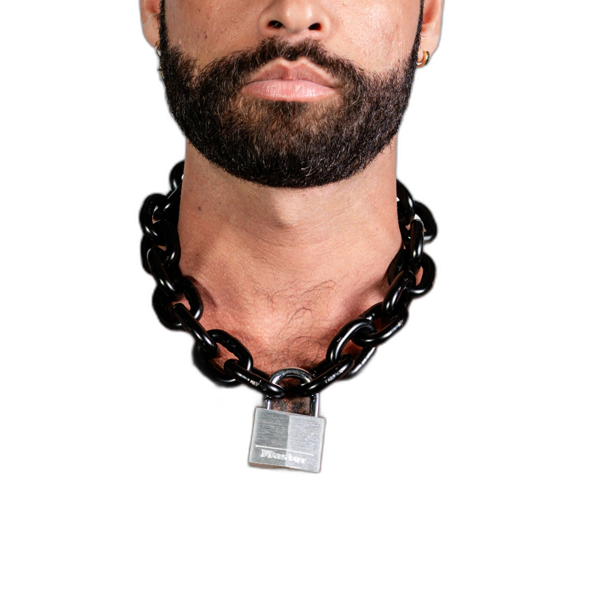 ruff GEAR Pitbull Chain 8mm with 40mm Master Lock Black