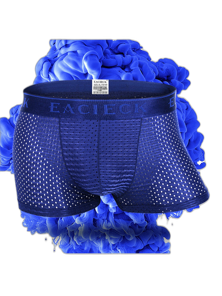 3Pcs Men's Mesh Thin Ice Silk Underwear