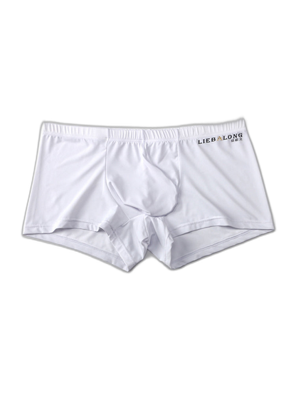 3 Pack Men's Breathable Ice Silk Double-Layered Big Pouch Sexy Boxer Briefs