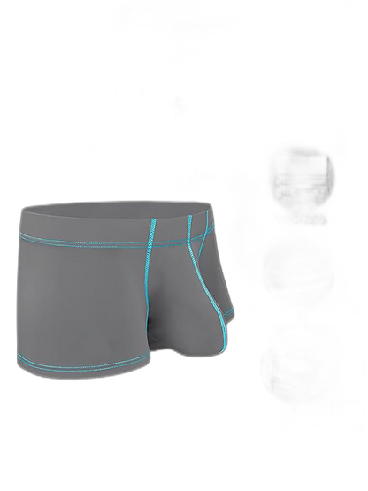3 Pack Men's Large Pouch Contrast Binding Trunks