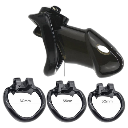 LOCK4D Rikers Chastity Cock Cage Black