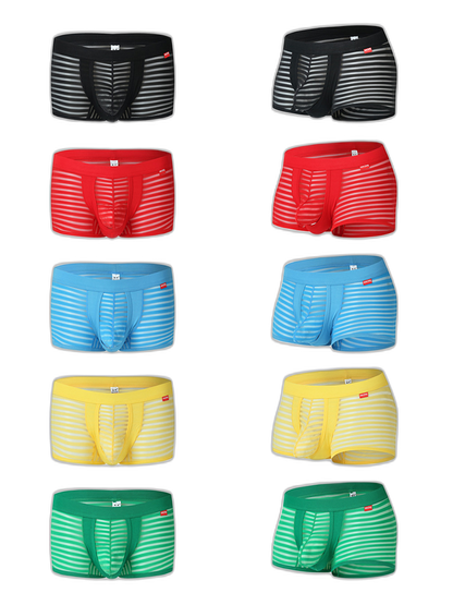 Men’s Sexy Striped Hollow Jockstrap With Separate Pouch