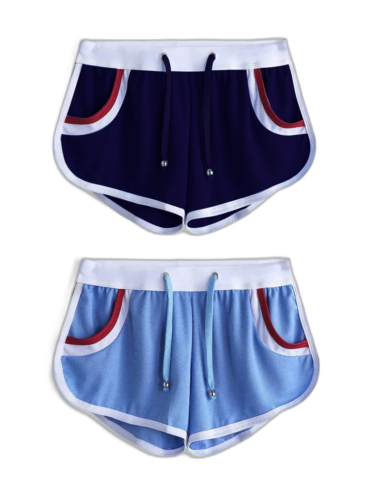 2 Pack Drawstring Leisure Men's Loose Boxer Shorts