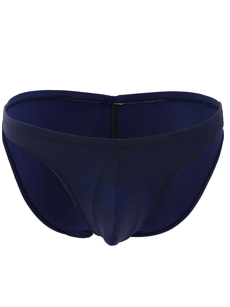 Men's Solid Color Translucent Low Rise Briefs