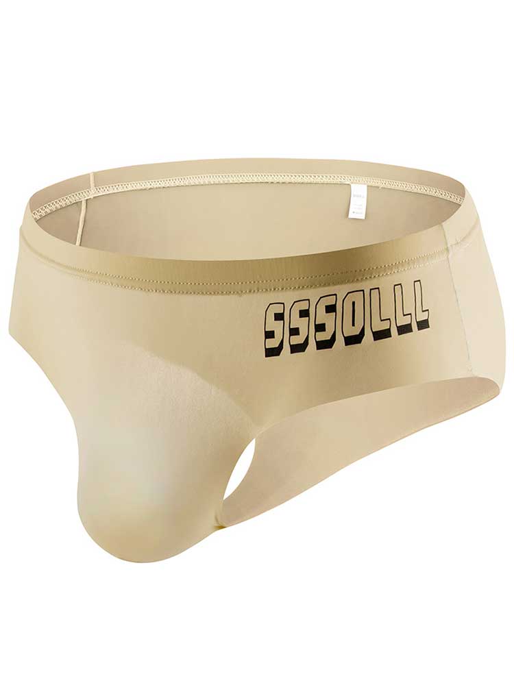 Men's High Seamless Semi-Sheer Low Waist Fit Briefs