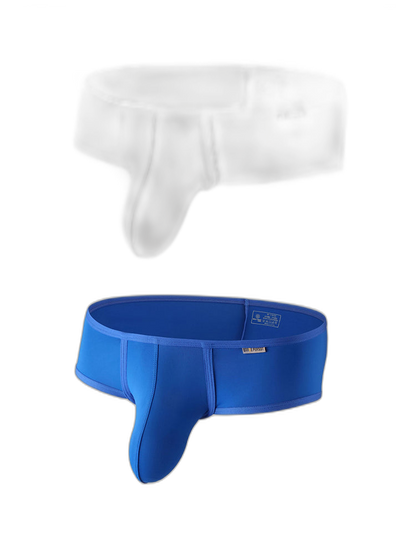 2 Pack Men's Low-Rise Contoured Pouch Stretch Fit Sporty Cut Trunks