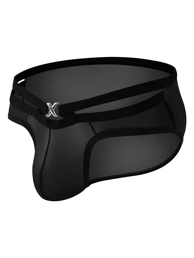 Men's Sexy Solid-Color Cutout Pouch Briefs
