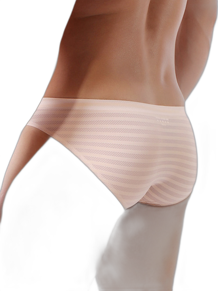 3 Pack Men's Mesh Nylon Breathable Solid Color Bikini