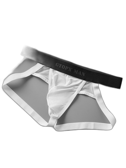 2 Pack Men's Low-Rise Ice Silk Breathable Mesh Jockstrap