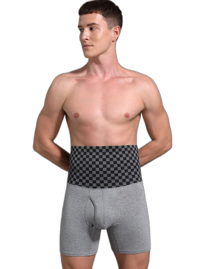 Men's Tummy Control Boxer Briefs With Functional Fly