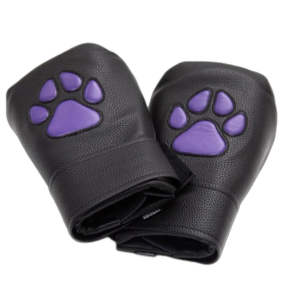 Leather Puppy Paw Mittens