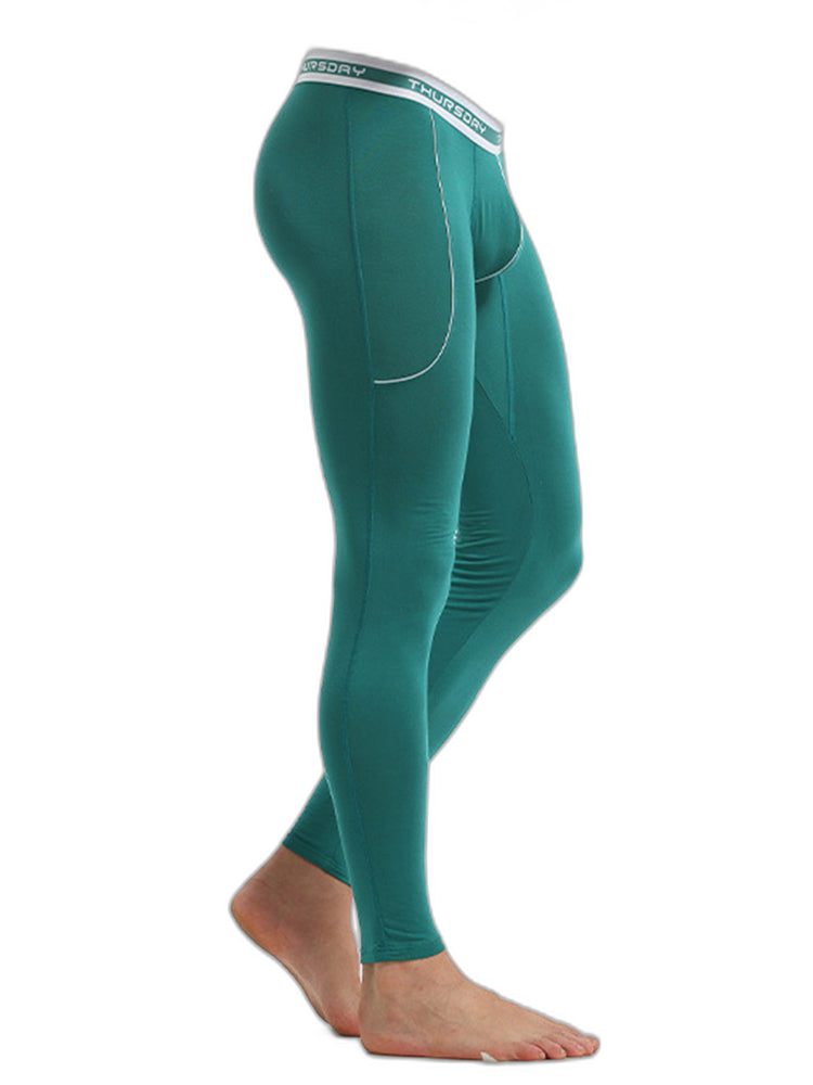 Men's Warm Pants Thin Fleece Casual Thermal Pants