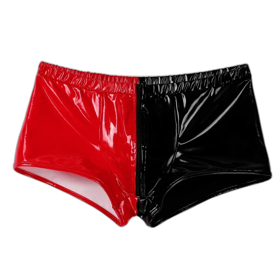 Joker Red & Black Wet Look Boxer Underwear