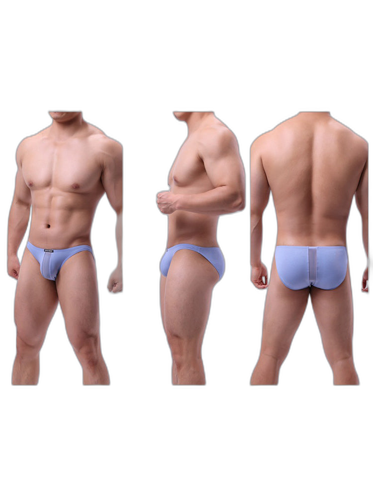 2 Pack Men's Solid Sexy Low-Rise Briefs