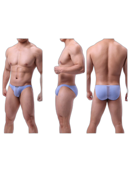 2 Pack Men's Solid Sexy Low-Rise Briefs