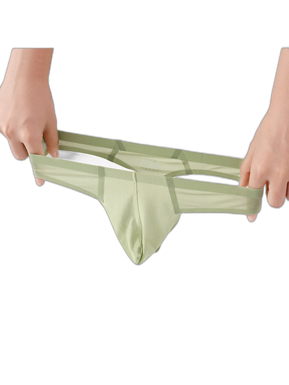 3 Pack Men's Solid Color Seamless Comfort Quick-Dry Breathable Thongs