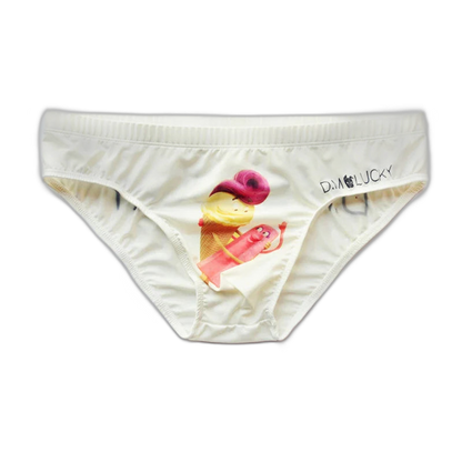 White Ice Cream Men's Tight Pouch Briefs
