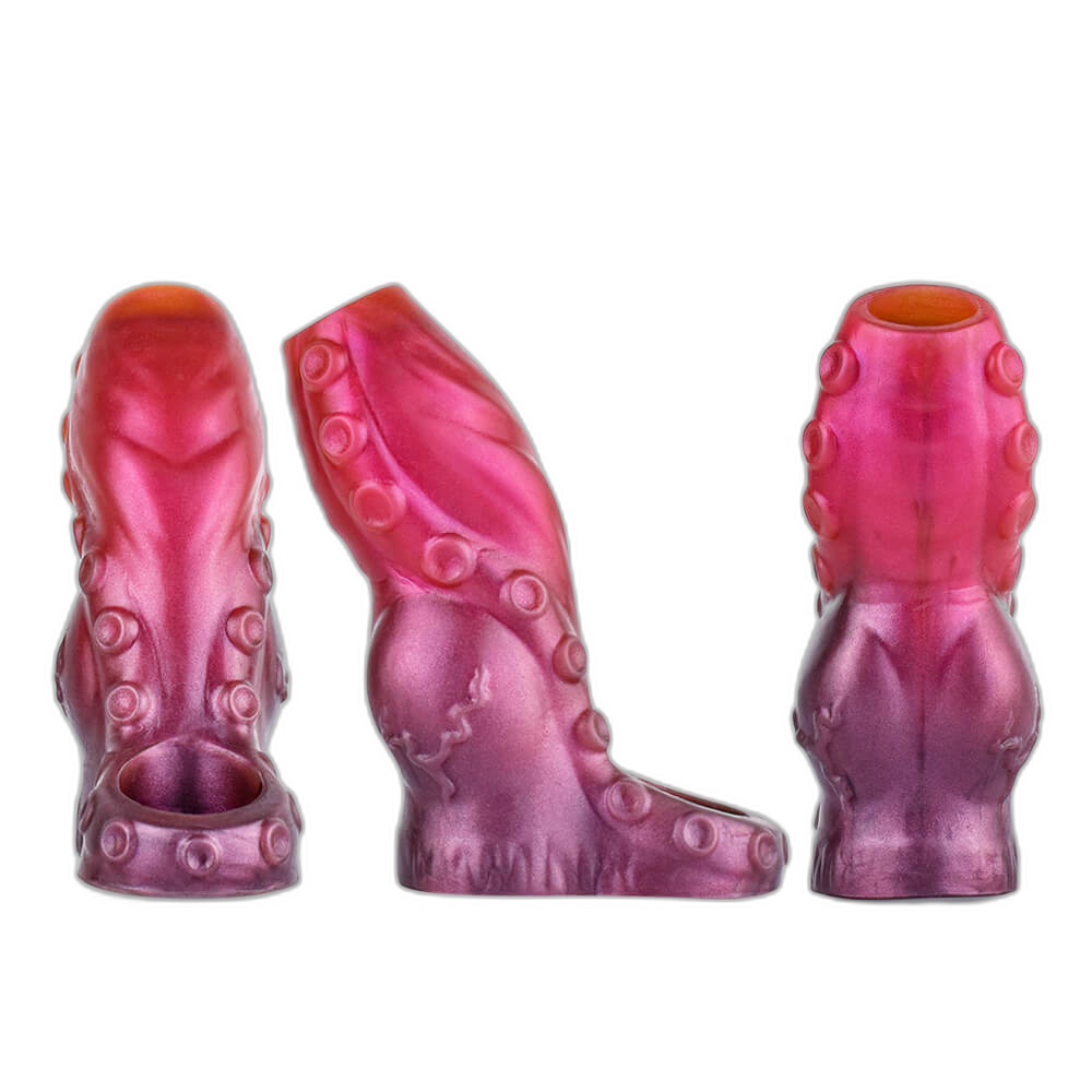 Aqua - 4-5 Inch Penis Sleeve - Hollow Cock Sleeve