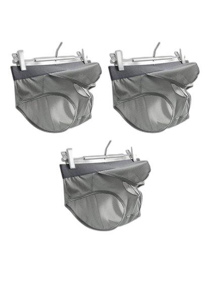 3 Pack Men's Low-Rise Mesh Briefs with Breathable Support & Convenience Fly