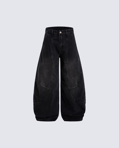 Washed Deconstructed Paneled Scythe Denim Pants