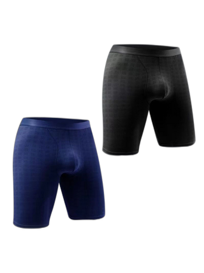 2 Pack Men’s Front Pouch Mesh Boxer Briefs