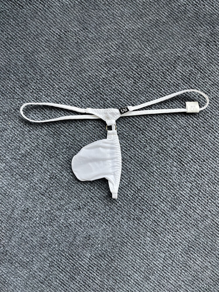 Men's Ice Silk Mesh Transparent Low Rise Thong 