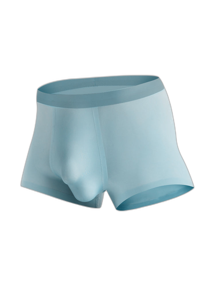 Men's Dual-Convex Gusset Comfy Waistband Ice Silk Trunks