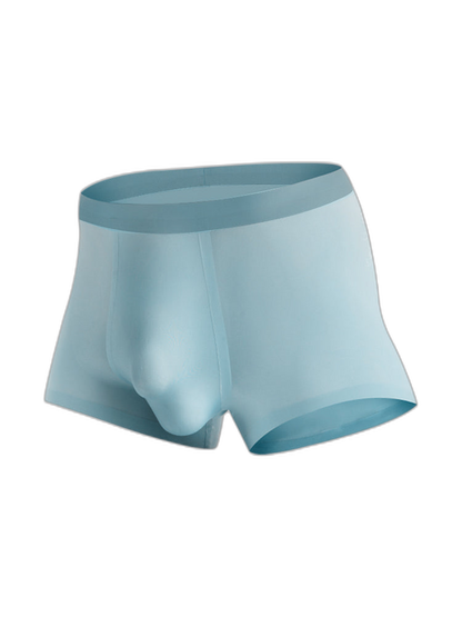 Men's Dual-Convex Gusset Comfy Waistband Ice Silk Trunks
