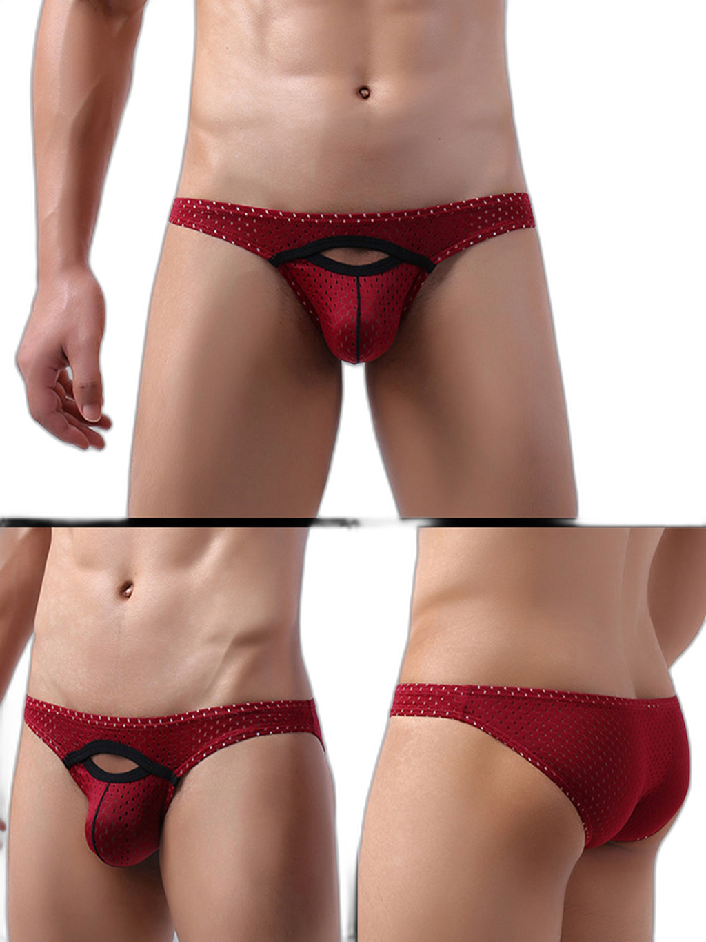 6 Pack Men’s Sexy Hollow Out Bikinis