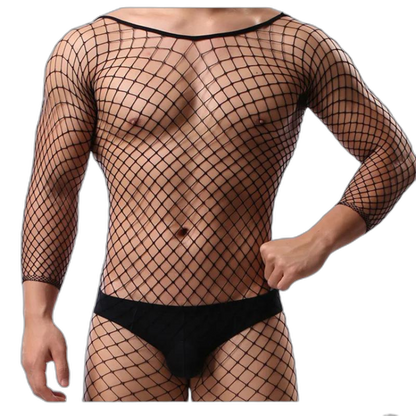 Enigma Web Men's Fishnet Body Socks