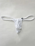 Men's Solid Color Low-Rise U-Convex Pouch Thong