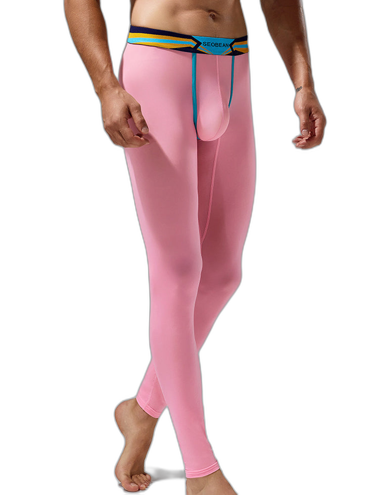 Men's Sexy Sport Long Johns With Large Pouch