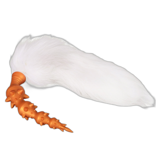 Amarok - Wolf Anal Beads - 4 Anal Ball Bump Point Irritating Sex Toy - Wolf Tail Butt Plug