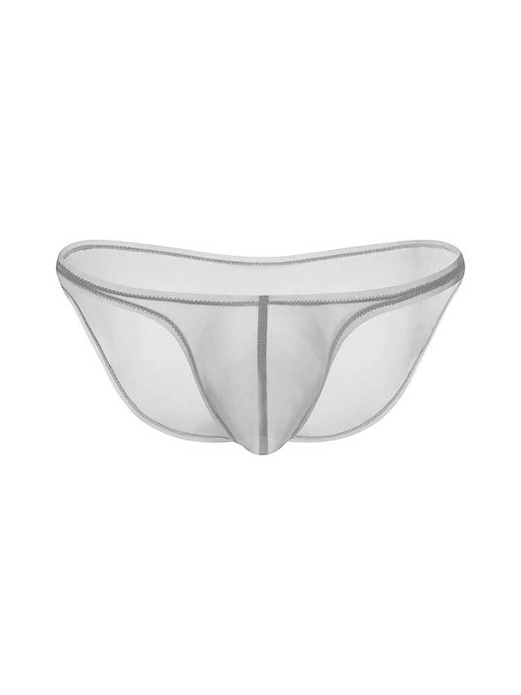 Men's Sexy Sheer Low-Rise Ice Silk Stretch Briefs