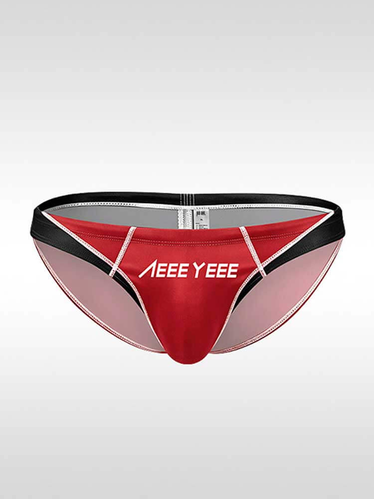 Men's Low-Rise Color-Blocked Quick-Drying Swim Briefs