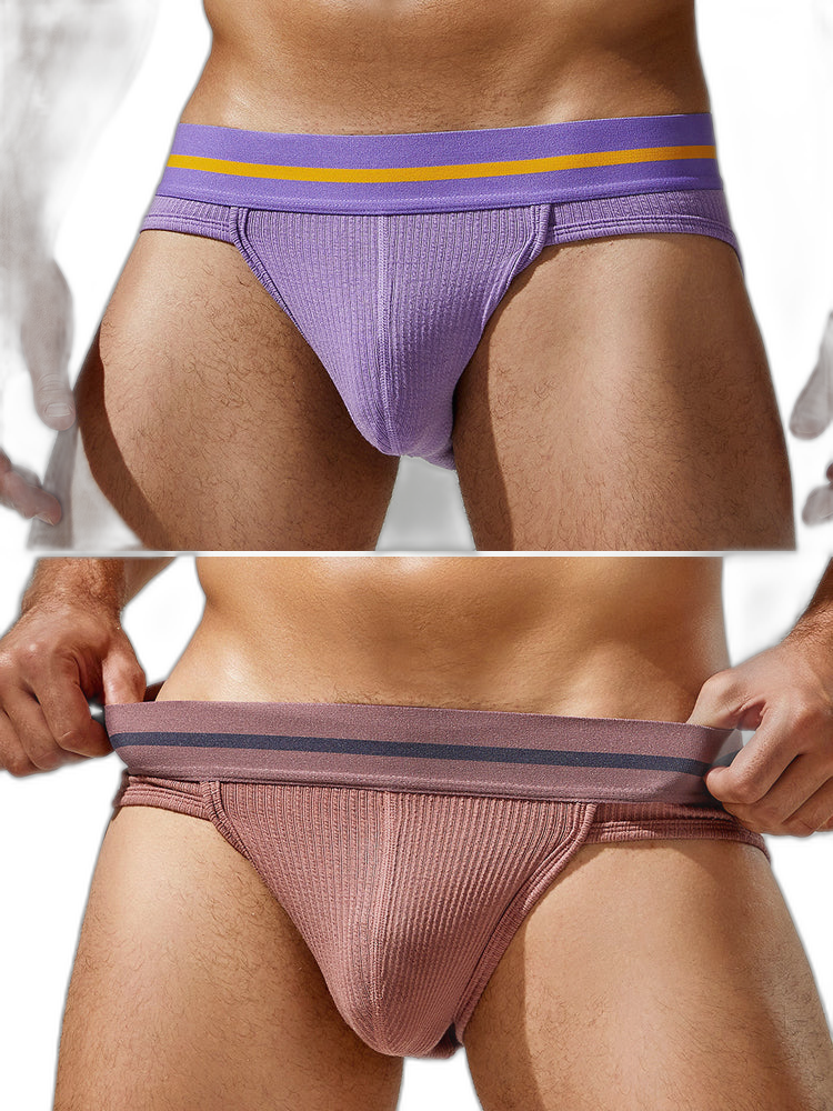 Sexy Spliced Color Briefs For Men