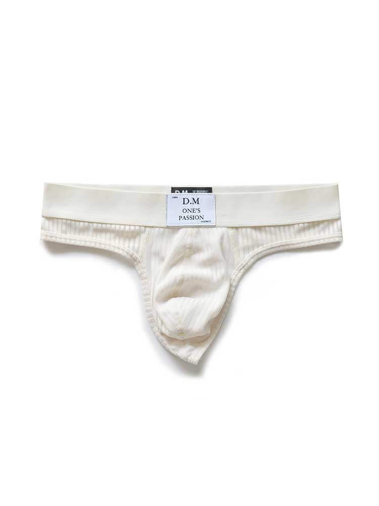 Men's Solid-Color Low-Rise Sexy Mesh Thong