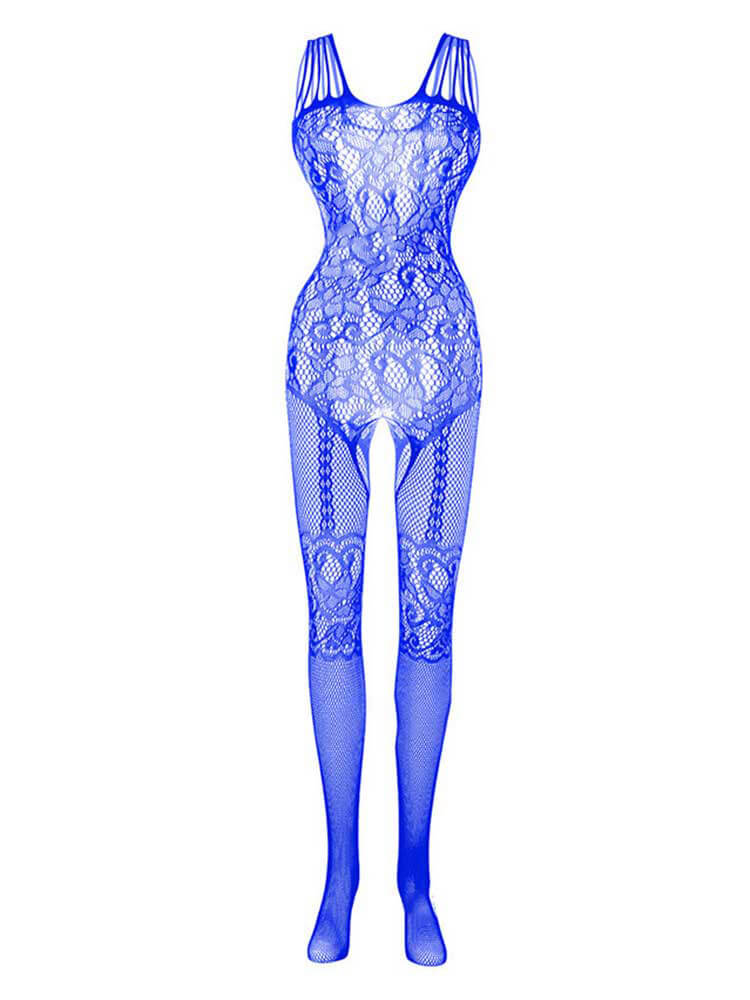 Men's Sexy Crotchless Cut-Out Fishnet Bodystocking