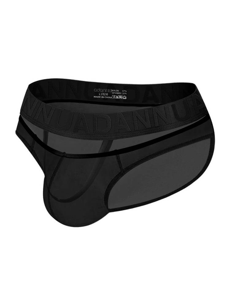 Men's Sexy Hollow Transparent Mesh Hanging Briefs