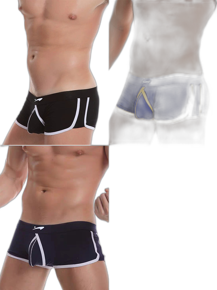 3 Pack Men's Modal U-convex Large Pouch Breathable Trunks