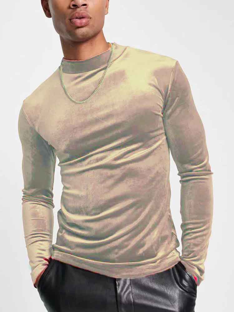 Men's Long Sleeve Turtleneck Thermal Bottom Top