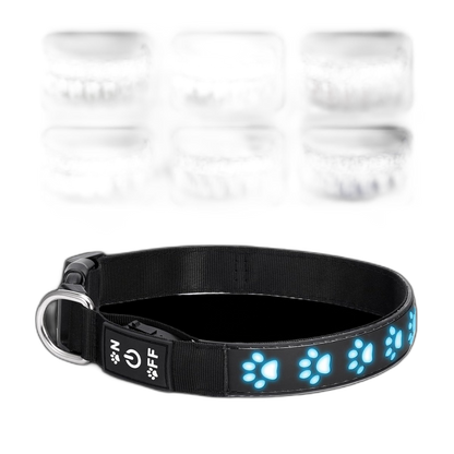 Paw Print Glow Collar