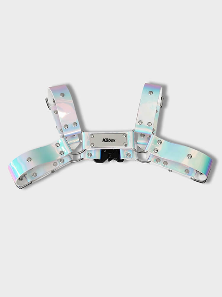 Men's Holographic Iridescent Chest Harness