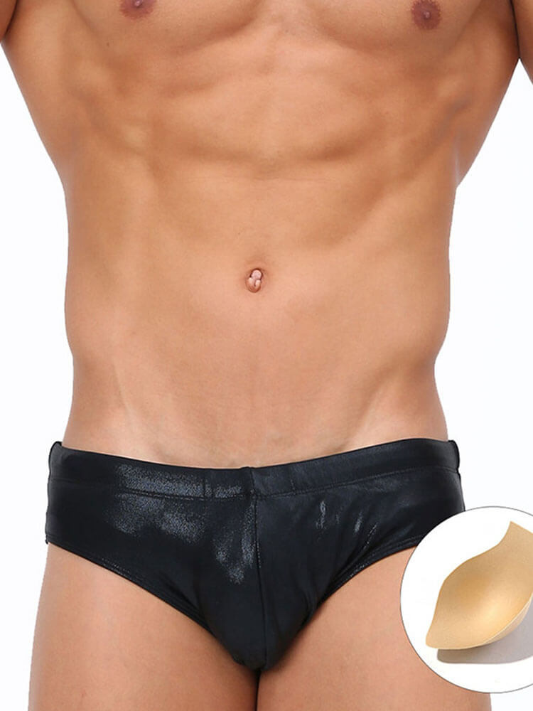 Men's Sexy Shiny Low-Rise Quick-Drying Swim Briefs