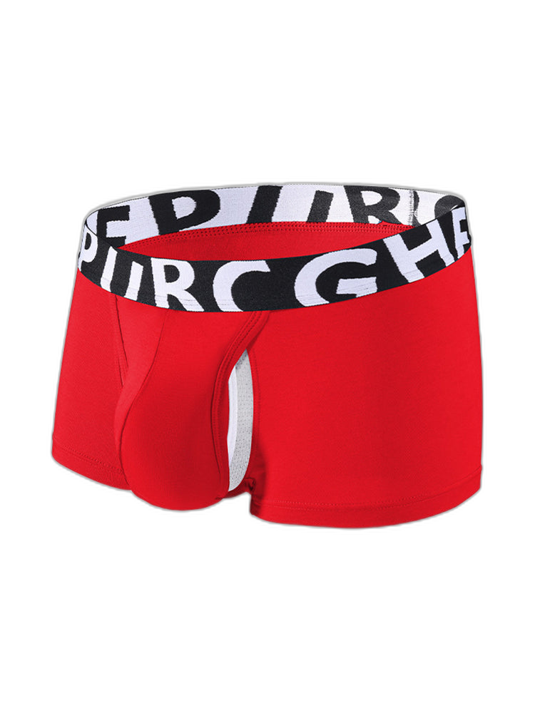 2 Pack Men's Separated Pouch Side Vent Design Trunks