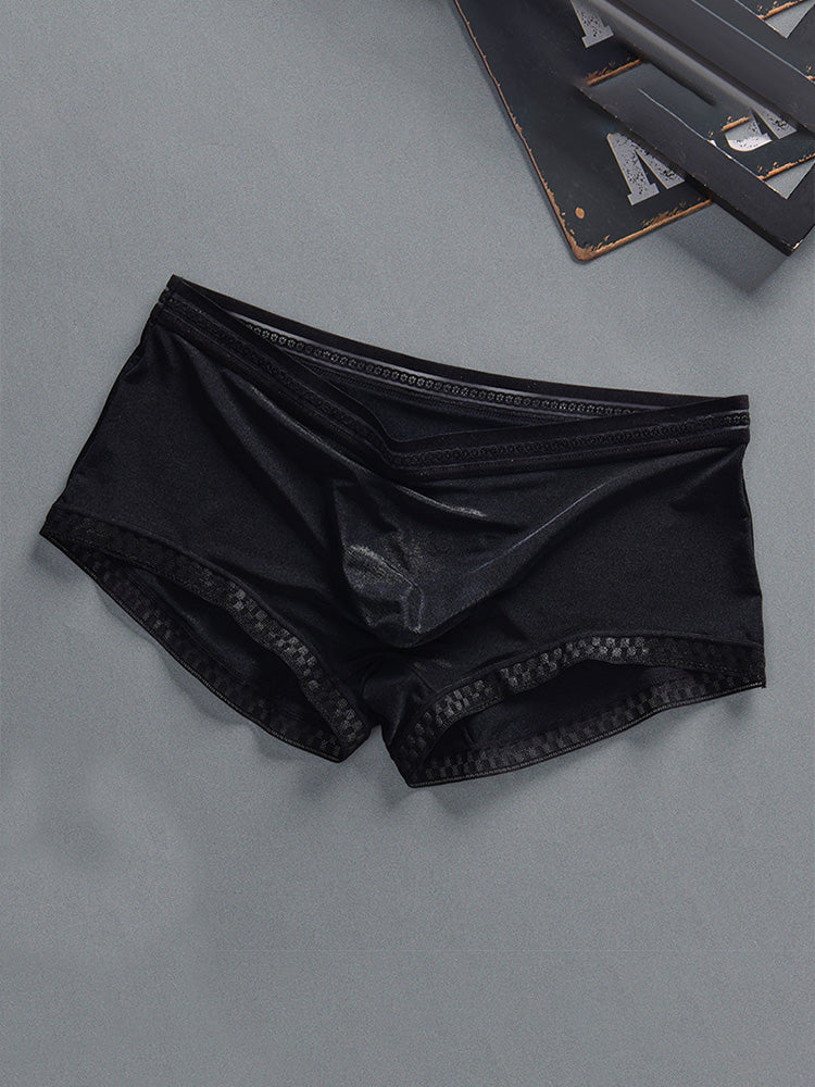 Men's Semi Transparent Ice Silk Boxer Briefs 